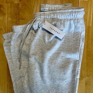 Topshop Light Heather Grey Sweatpants Joggers - Size Large NWT